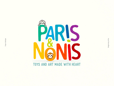 Paris & Nonis / Toys logo design brand branding color colorful design flatdesign illustration kids logo logo design minimalist toys typography vector