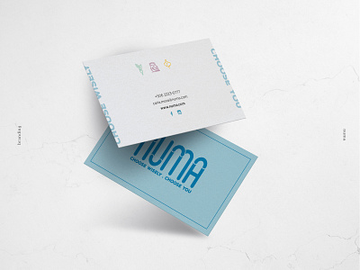 Business Cards Numa brand identity branding business card design flatdesign wellbeing wellness