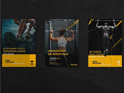 Fitness Center Triada brand design branding branding design crossfit fitness fitness center poster poster design print triada wod