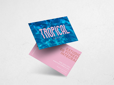 Business Cards - Tropical Barre barre branding branding design business card cards fitness fitness center tropical