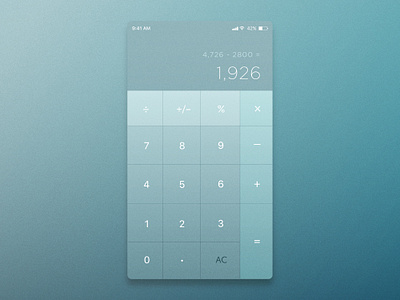 DailyUI 004 l Calculator calculator dailyui design flatdesign ios minimalist ui