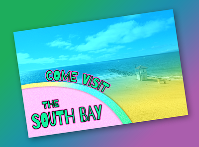 South Bay Postcard beach gradient postcard postcards south bay