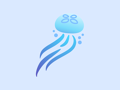Jellyfish Logo beach blue digital art jellyfish logo ocean sea