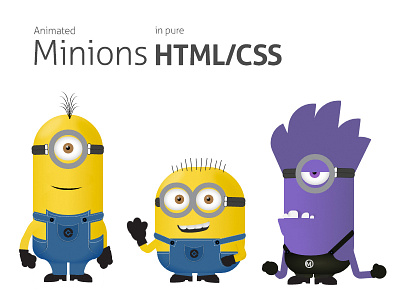 Minions in pure HTML/CSS animation css despicable me html minions