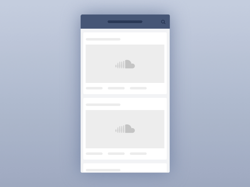 Soundcloud - Pull Down To Refresh flat interface pull down ui ux app interface music interaction animation mobile refresh loading soundcloud