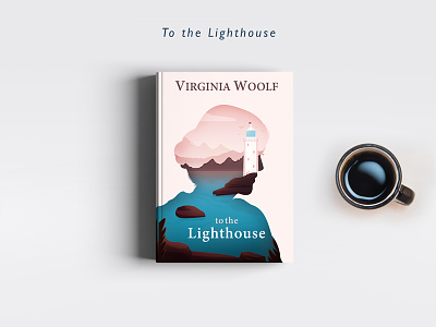 Lighthouse book cover books covers double exposure illustration landscape lightouse redesign to the lighthouse virginia woolf