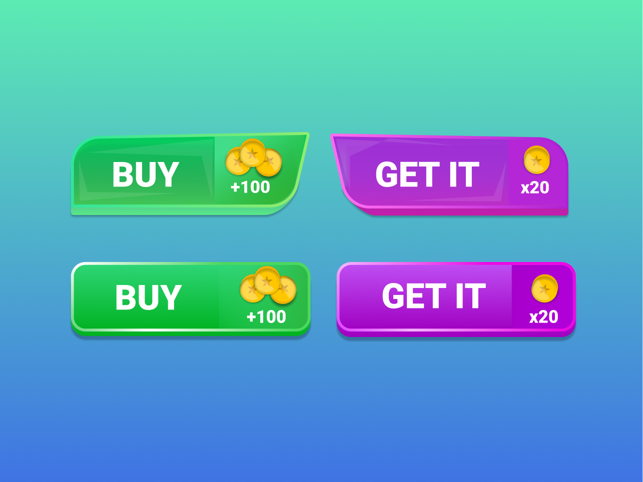Mobile Game Ui Buttons By Sardors On Dribbble