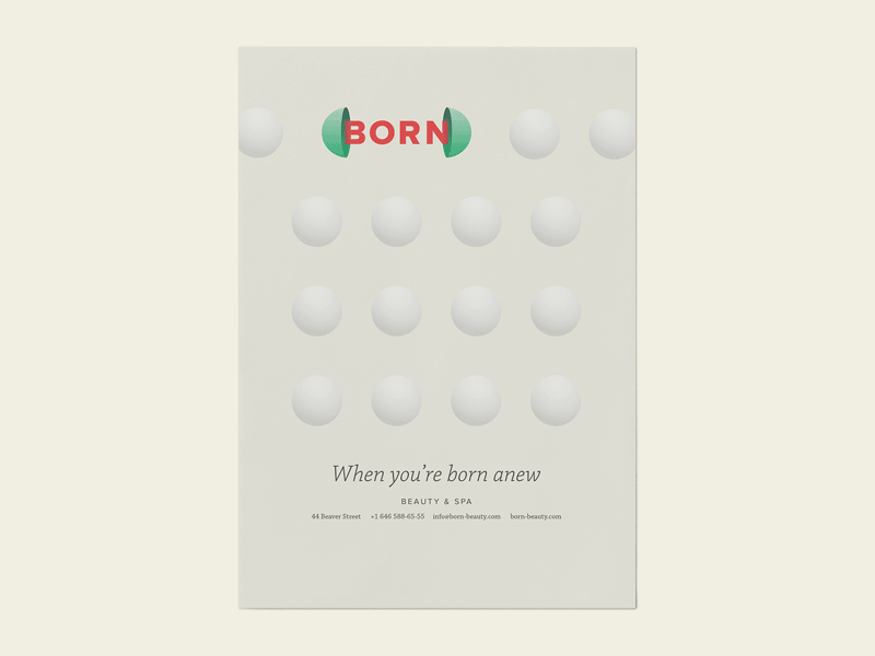 Born Identity beauty born business card commercial egg identity leaflet
