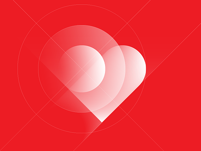 Happy Valentine's Day circle geometry gradient graphicdesign heart illustration logo logotype love valentine valentinesday wedding