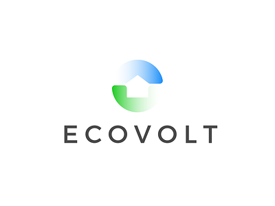 Ecovolt Logo branding circle cycle earth eco flat font graphicdesign identity logo logotype recycle