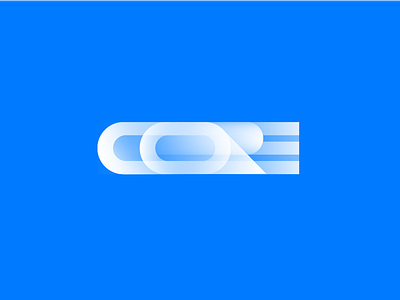 Core Logo app blue branding c gradient icon identity illustration letter letterform logo logotype mark monogram o r software symbol typography vector