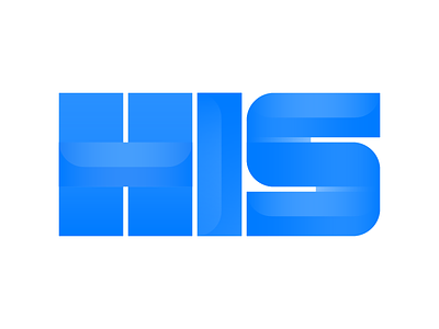 HIS Logo branding gradient h i identity letter logo logotype monogram s symbol typography