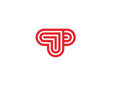 TP branding heart identity letter logo logotype mark monogram p symbol t typography