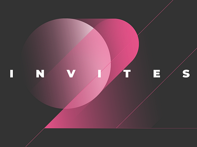 2 Dribbble Invites branding circle design dribbble dribbble invitation dribbble invites gradient identity illustration invite invite giveaway typography vector