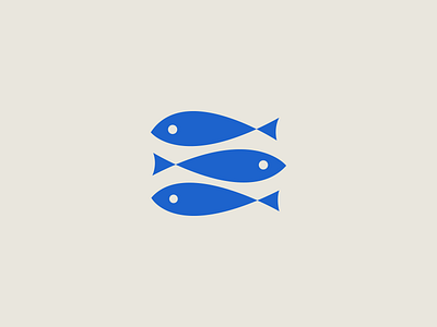 Fish blue fish illustration retro sea vintage
