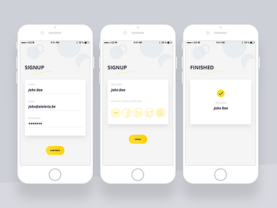 DailyUI #001 challenge dailyui dailyui001 mobile signup ui ux