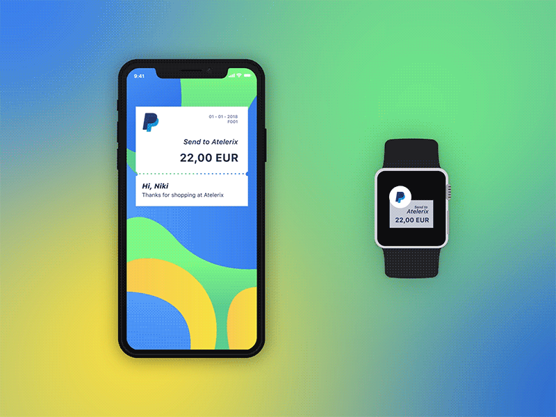DailyUI #017 animation challenge confirmation dailyui dailyui017 microinteraction mobile paypal receipt ui ux watch