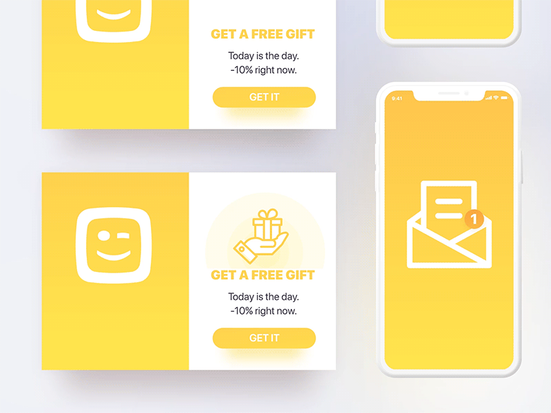 DailyUI #036 animation challenge dailyui dailyui036 gift interact microanimation mobile promo special offer ui ux