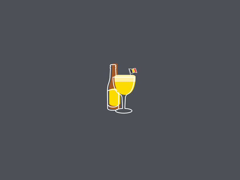 Belgian Beers animated animation beer belgian fill glass illustration