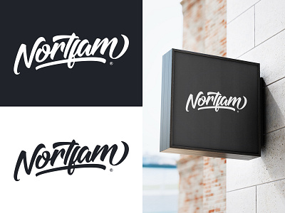 Nortfam branding design hand lettering logo handlettering handwriting lettering logo logo logodesign photoshop typography