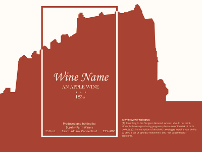 GC Wine Label design illustration typography