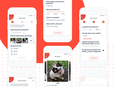 Pantallas principales - Milo animals app design minimal mobile ui ui ux visual design