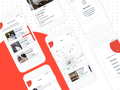 Mapa & reportes - Milo animals app design minimal mobile ui ui ux visual design