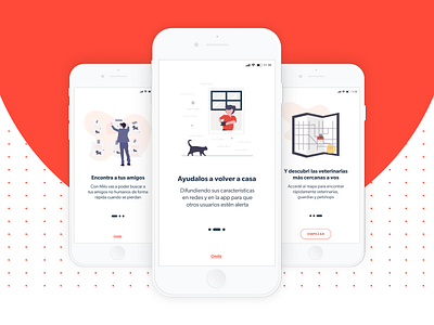 Onboarding - Milo animals app illustration minimal mobile mobile ui onboarding screens ui uxwriting vector visual design