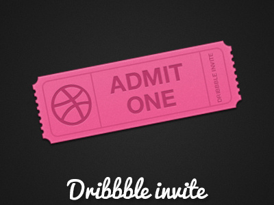 Dribbble invite dribbble graphic invite noise ticket web