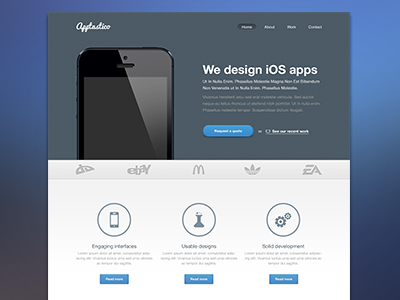 Apptastico - A freebie web design app blue button cta design download free freebie landing landing page light template ui ux web webdesign website webtemplate