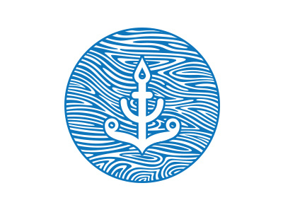 Anchor anchor fingerprint icon tshirt illustration