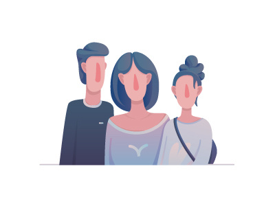 Family daughter family father gradient icon illustration mother team