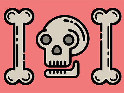 Bone Gang adobe colorado denver design designer graphic design icon illustration illustrator logo minimal motion design pink red skull skull and crossbones ui uiux uxui vector