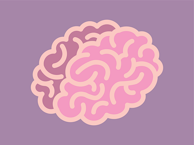 Brain brain denver design designer graphic design icon illustration illustrator logo minimal motion design pink thinker thinking thoughts ui ux uxui vector