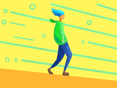 WALK MAN illustration procreate