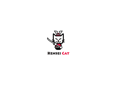 Kensei Cat branding design icon illustration logo