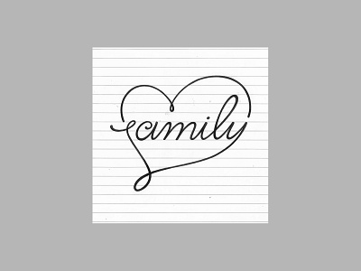 Family design illustration typography