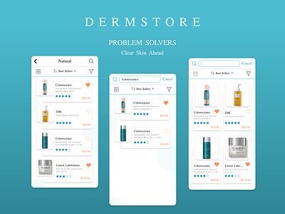 Dermstore Beauty App - List View beauty app list mobile app product seninkamisdesign ui uidesign uiux