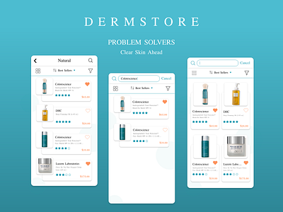 Dermstore Beauty App - List View