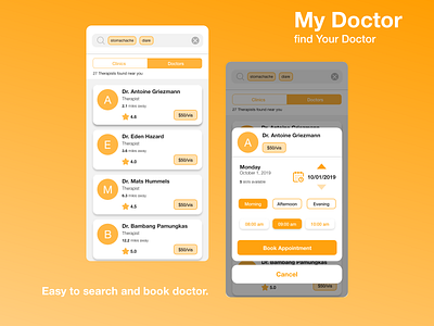 My Doctor - Medical App UI booking doctor medical app mobile app product seninkamisdesign ui ui design uiux