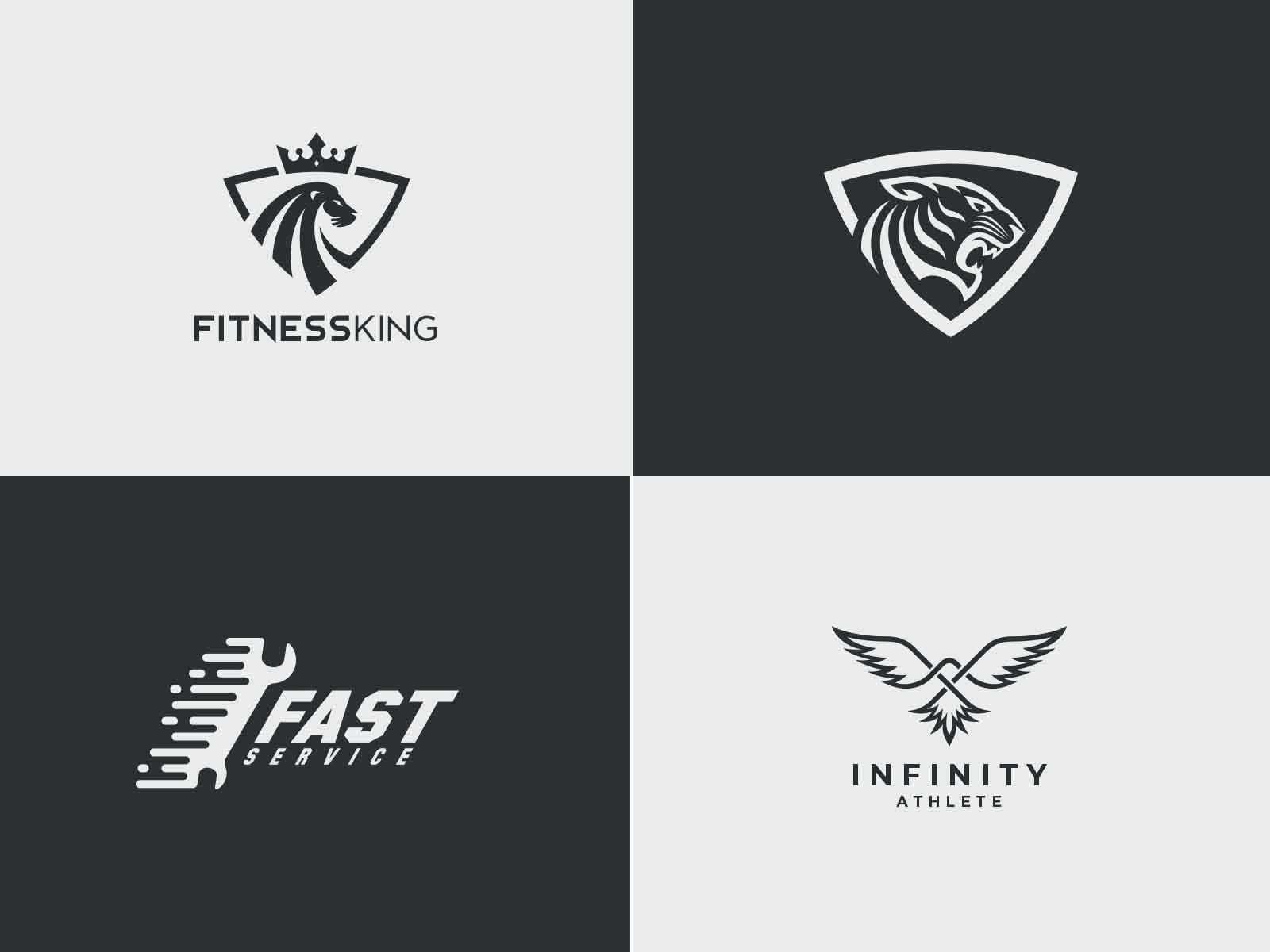 Do gym athlete fitness brand modern minimalist logo design by Ashish
