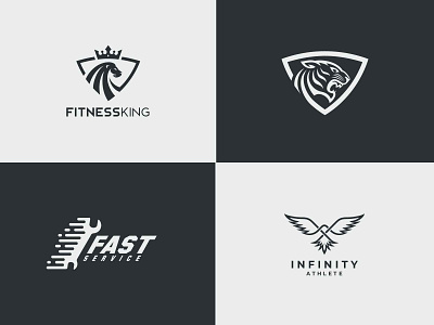 Trendy monogram logo for gym, sports and fitness brands by Customerscare