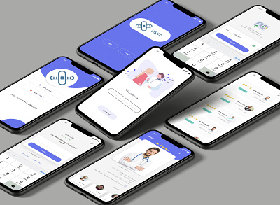 visito mockup appointment design doctor app illustration logo mobile ui