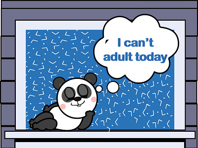 I can't adult today design graphic illustration mood