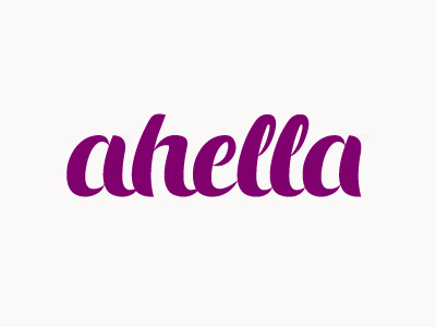 Ahella lettering