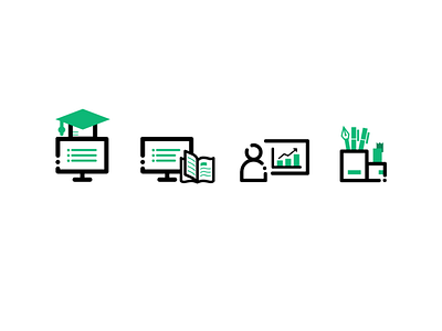 Education X Technology app design icon illustration minimal ui vector web website