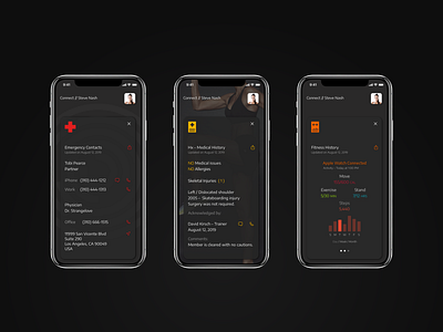 Personal Training data wallet emergency fitness health medical ui uidesign ux ux ui uxdesign