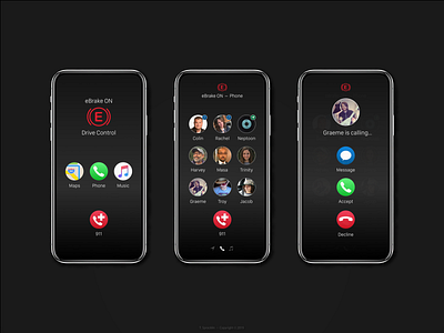 eBrake for iOS – Drive Control Phone design distracteddriving ebrake ios phone ui uidesign ux ux ui uxdesign