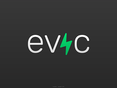 EVC Identity branding design electric car ev logo