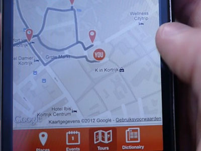 Erasmus app Kortrijk application event geoloctation iphone map place